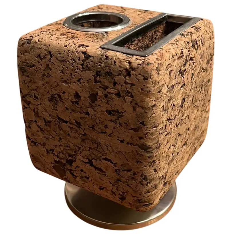 Cork Desk Organizer MCM Exc Cond 6” x 4.5” x 4.5”