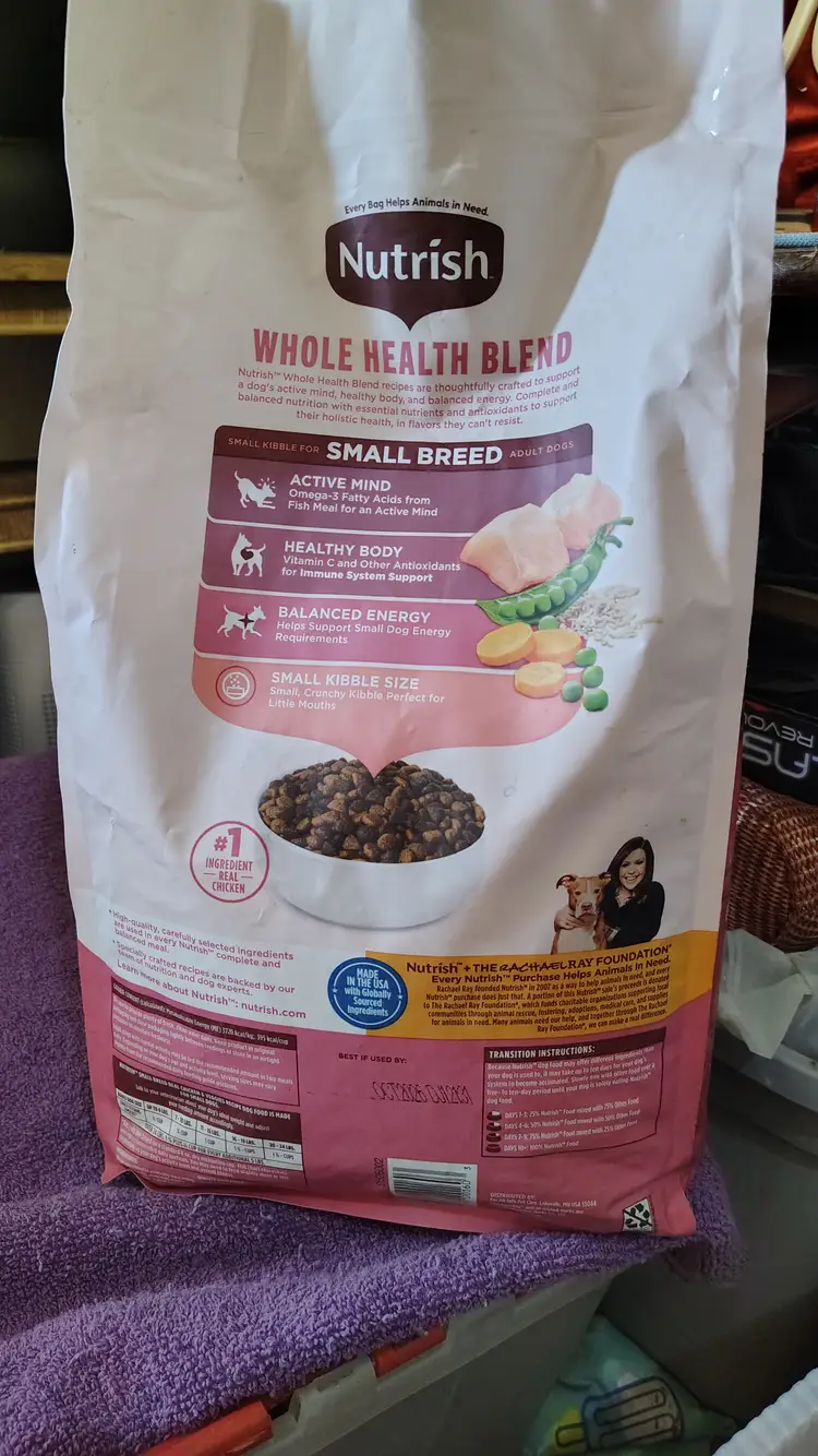 Rachelle Ray nutrish small breed dog food