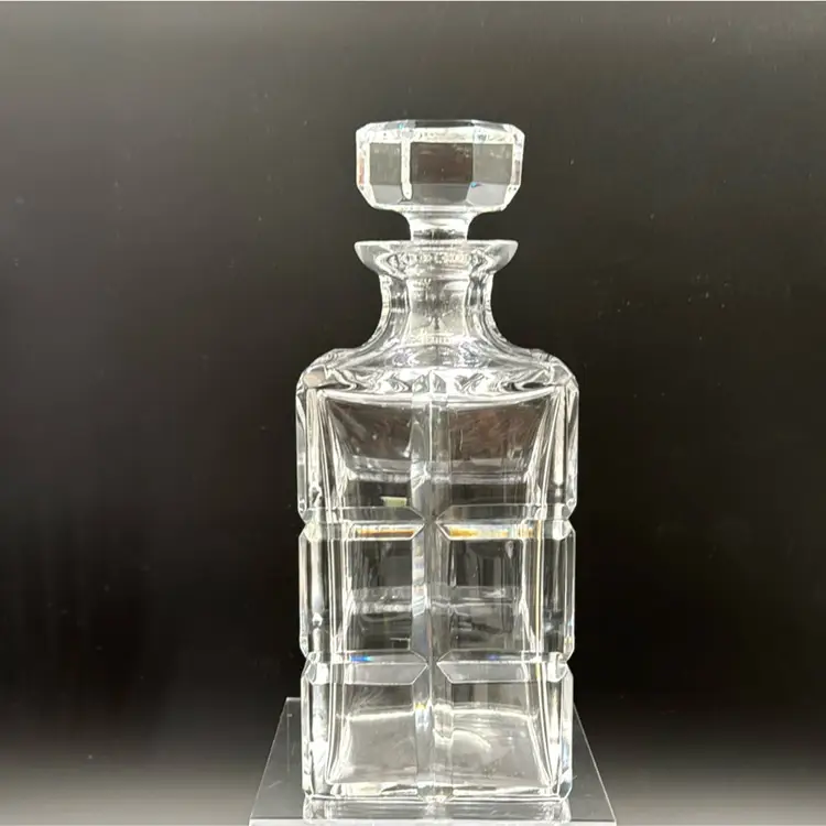 Waterford Square Diamond Cut Let Crystal Decanter