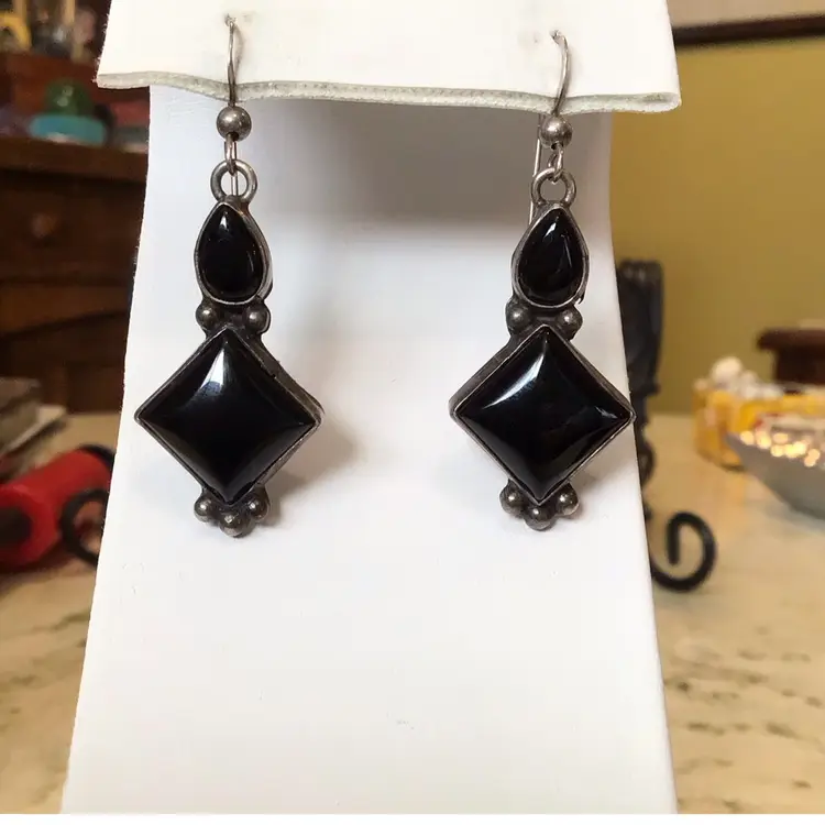 Sterling & Onyx Earrings
