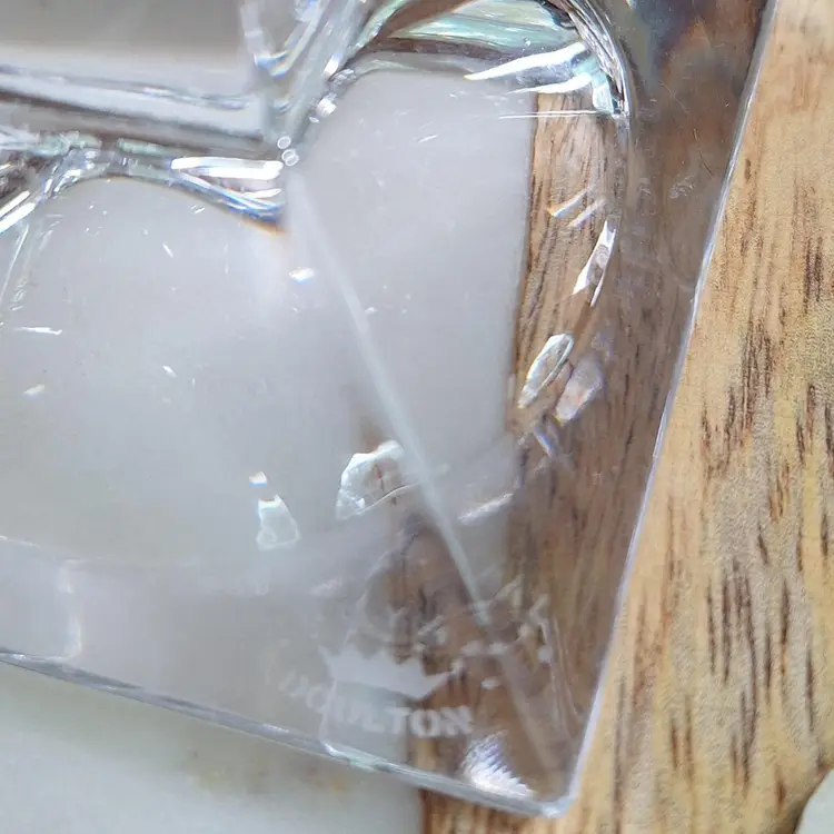 Royal Doulton Crystal Pillar Square Candlestick Holders 8" Tall Set Of 2