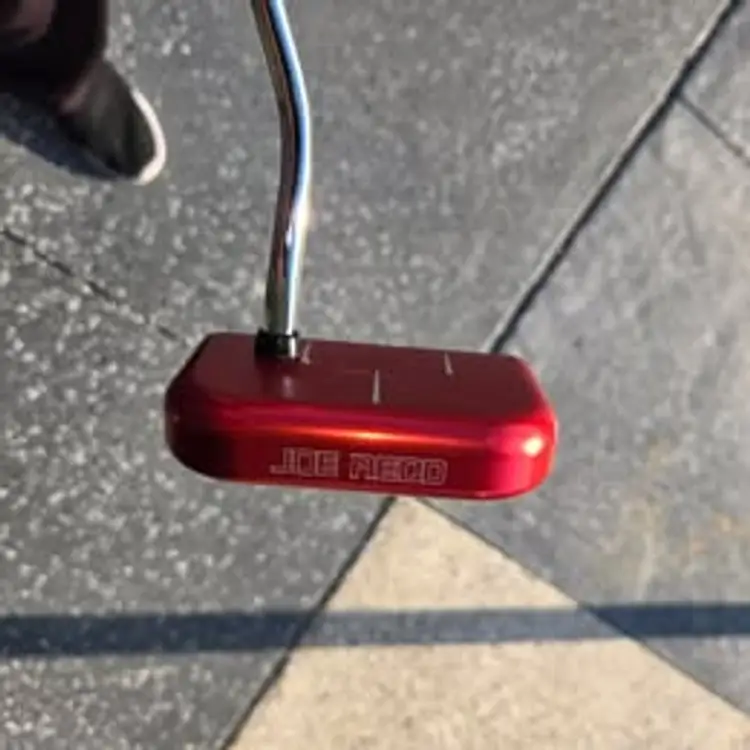 "RARE" Joe Redd Mallet Golf Putter-like new condition -34 inches-milled face--red grip-$125
