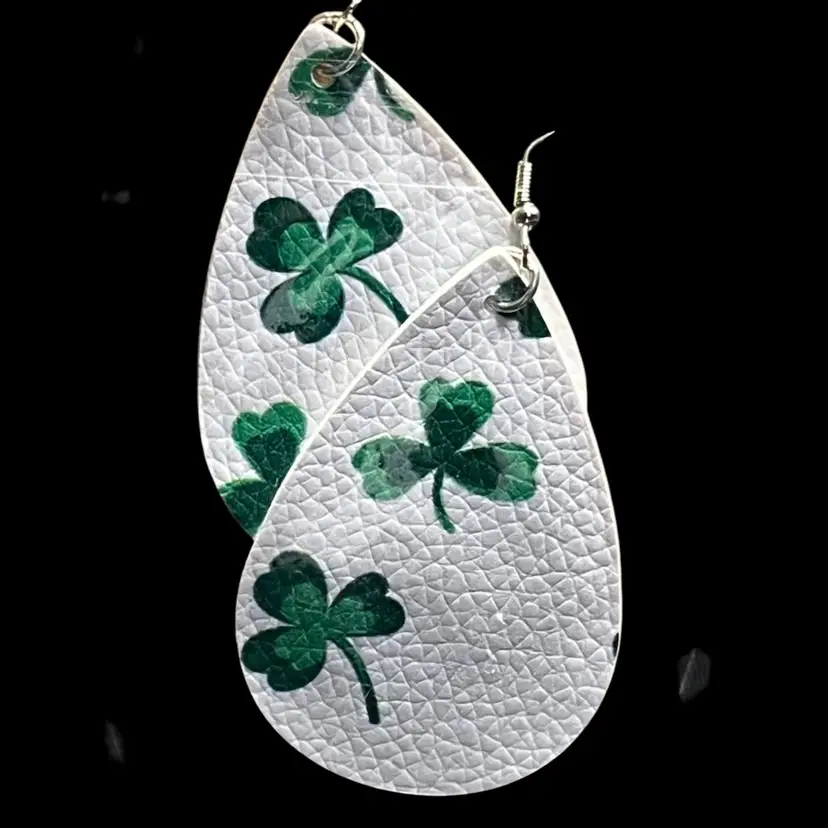 Earring As Picture Faux Leather