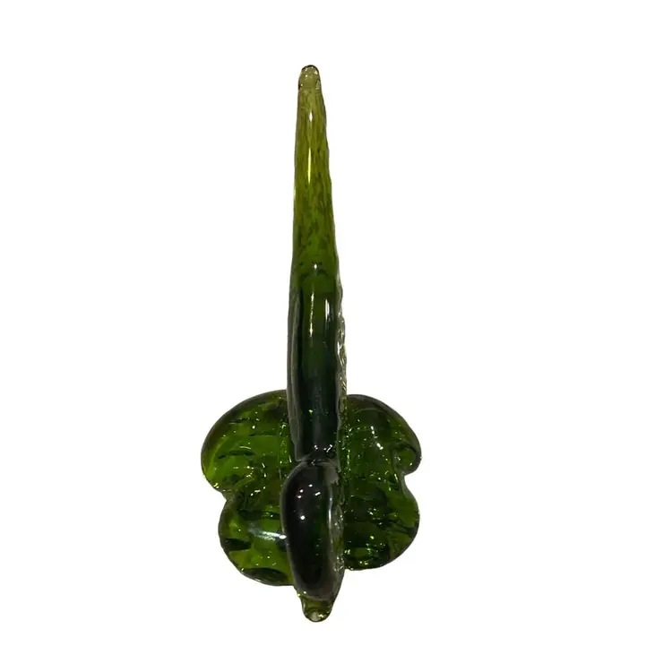Green Translucent Art Glass Bird