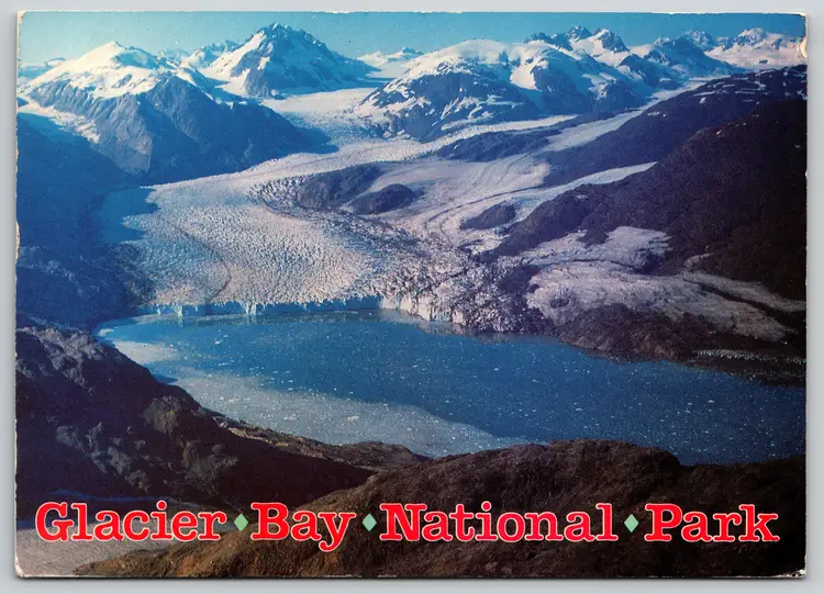 Postcard Glacier Bay National Park Alaska Muir Glacier Aerial View -  10605