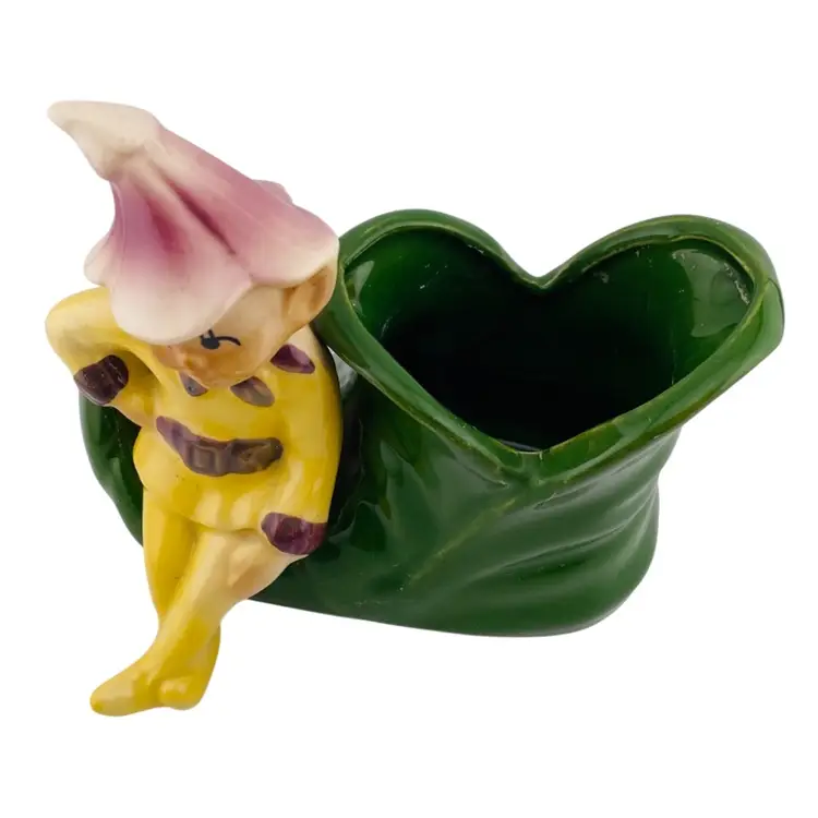 Vintage Pixie Planter Shawnee Calif Pottery Retro Kitschy