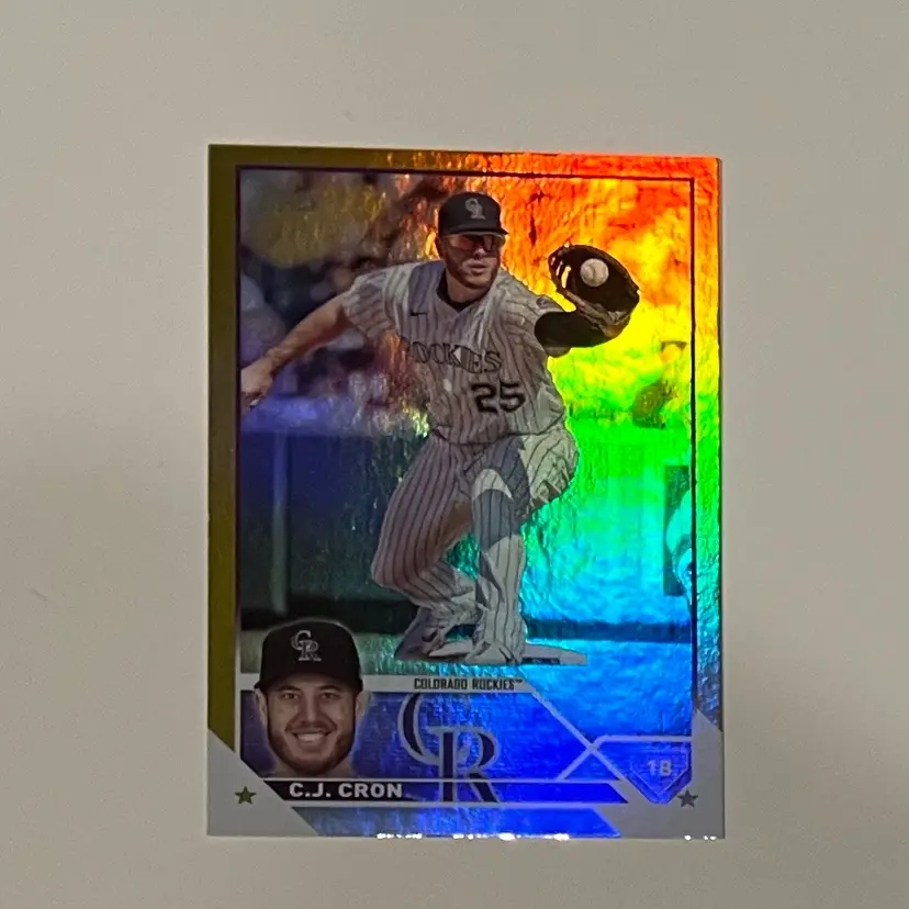 CJ Cron Gold Foil Colorado Rockies