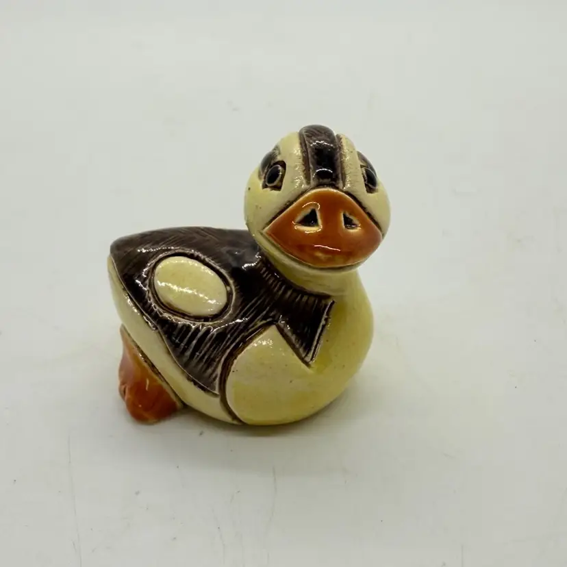 Vintage Artesania Rinconada Art Pottery Hand Crafted Clay Mini Figurine Duck 240