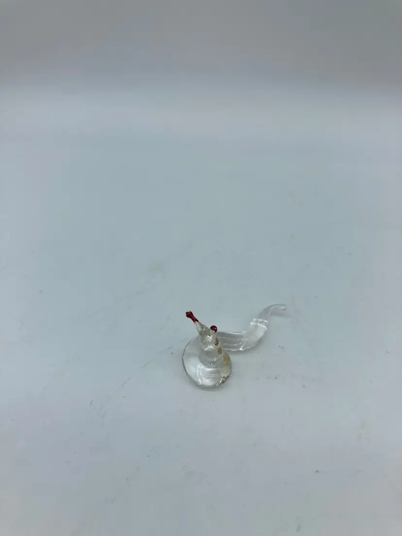 Mini Lamp Work Clear Glass Snake