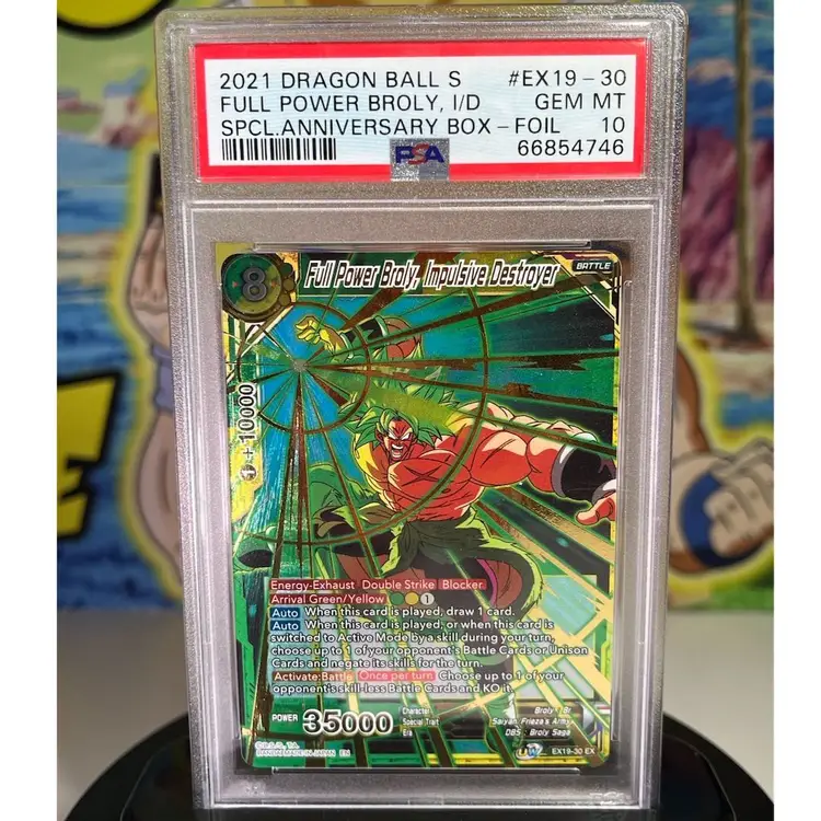 Full Power Broly, Impulsive Destroyer - FOIL EX - Special Anniversary Box 2021 - PSA 10