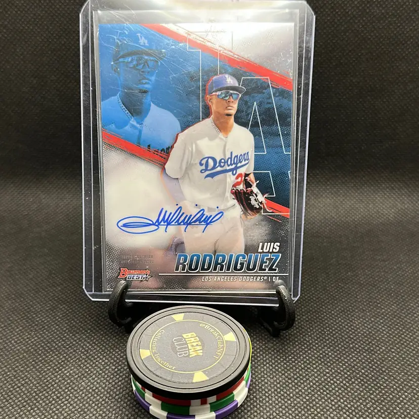 Luis Rodriguez 2021 Bowman’s Best auto Los Angeles Dodgers