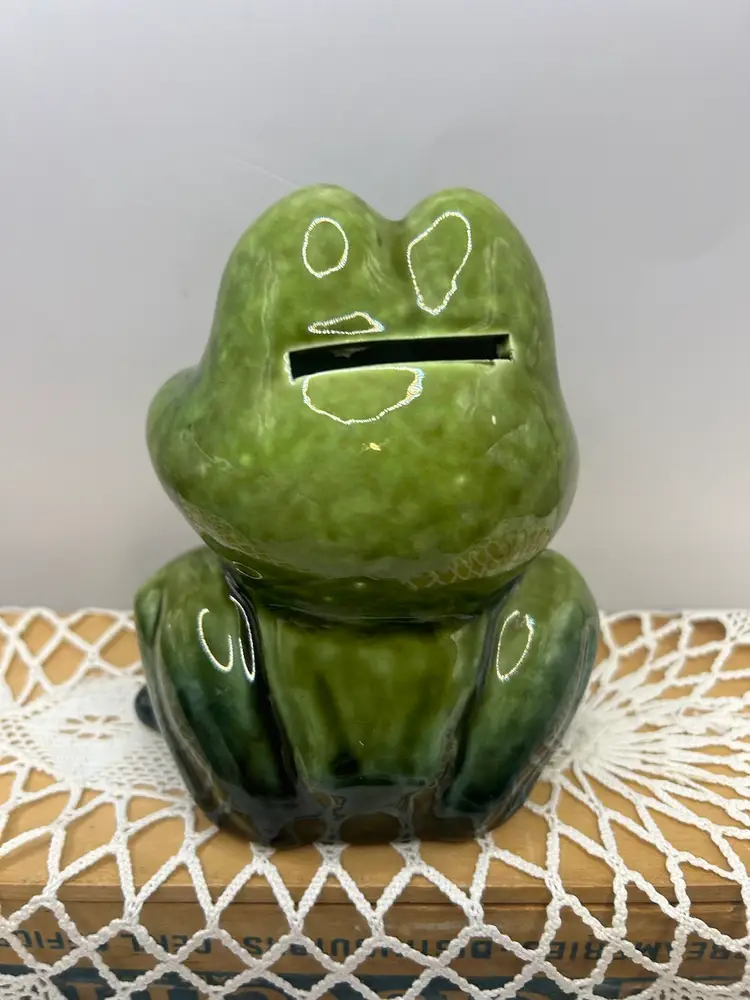 Retro Frog Bank 5x 4 1/2 No Stopper
