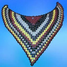 Multicolor Crochet Shawl- Handmade