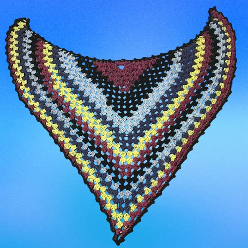 Multicolor Crochet Shawl- Handmade