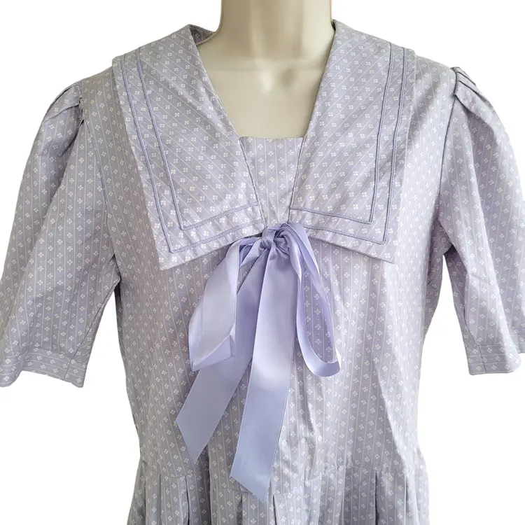 Vintage Laura Ashley 100% Cotton Pleated front Dress