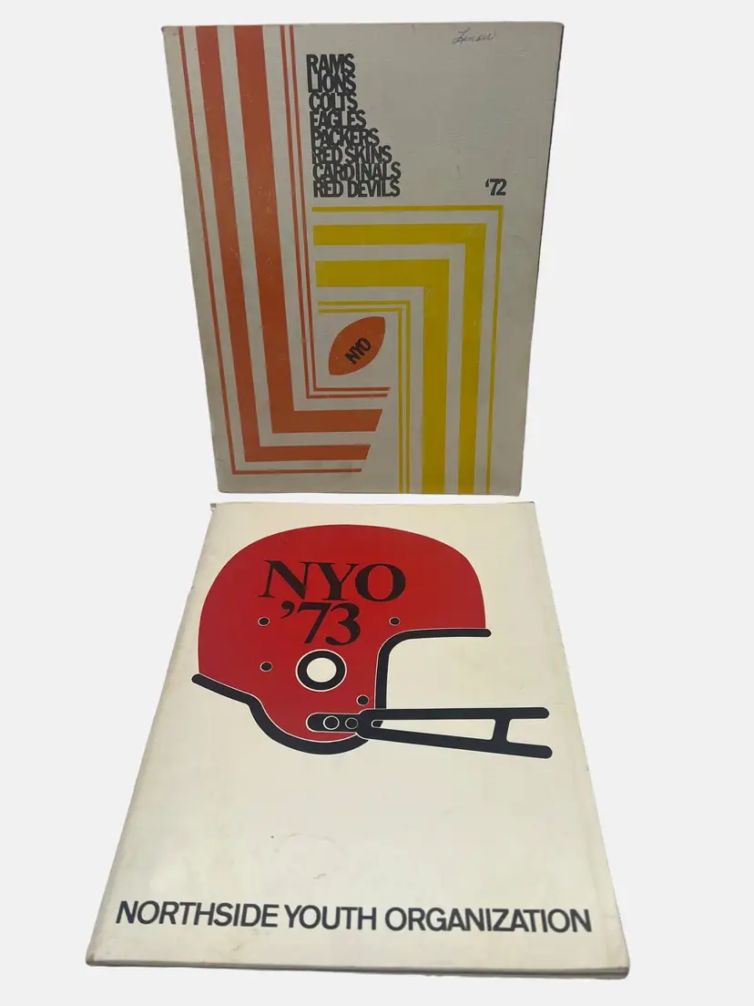 1972 & 1973 NYO Football Programs Northside Youth Organization Atlanta Georgia