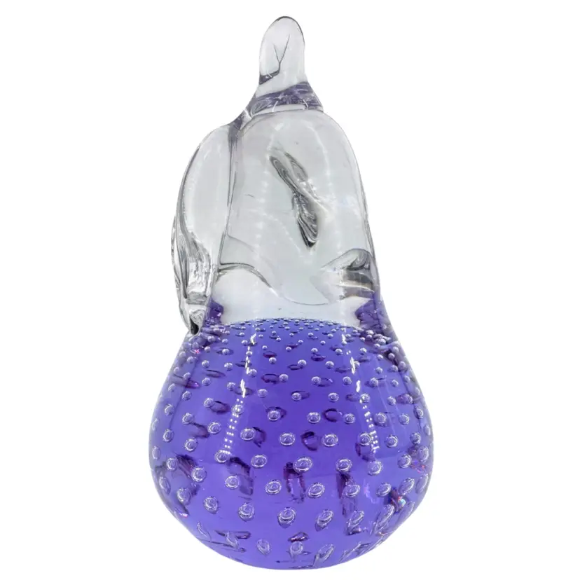 Neodymium Glass Pear Paperweight