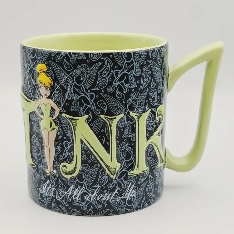 Disney Parks Ceramic 3D Tinkerbell Mug Extra Large Capacity Authentic Original