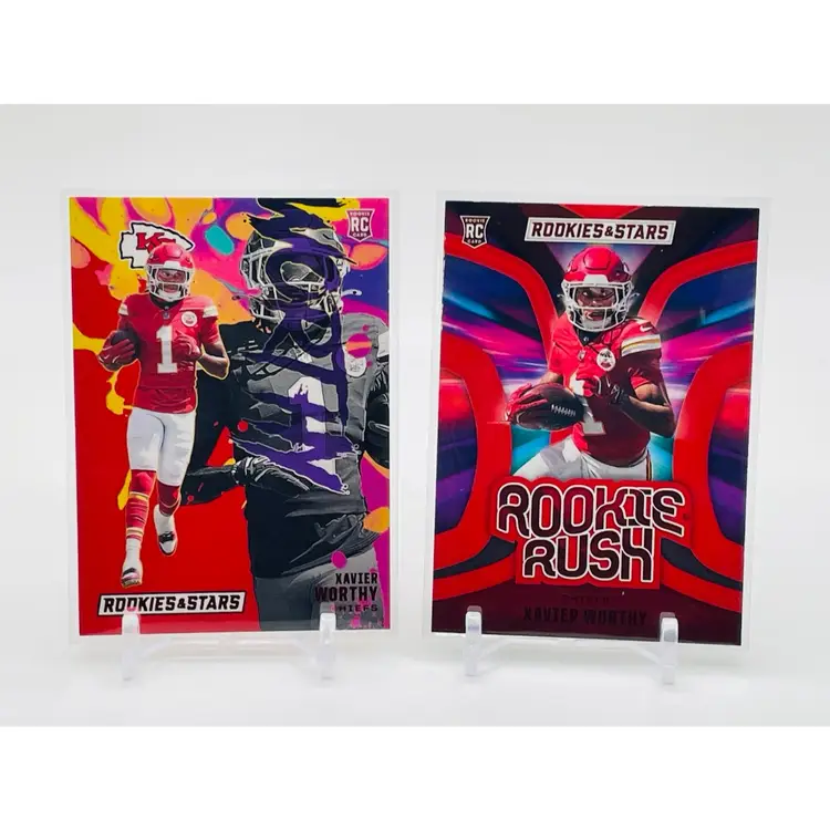 Xavier Worthy 2024 Rookies & Stars RC Lot - Kansas City Chiefs