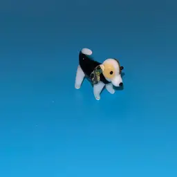 Glass Beagle Miniature Dog 1 1/8” Long