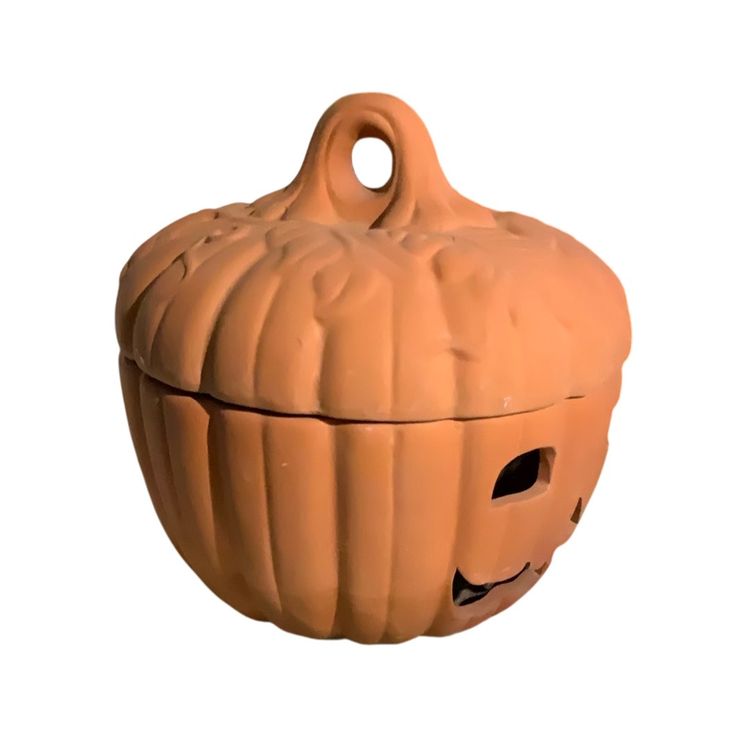 #01      1998 Home And Gardens Red Clay Porch Jack-o’-lantern Tea Light Luminary 9.5” By 9.5”