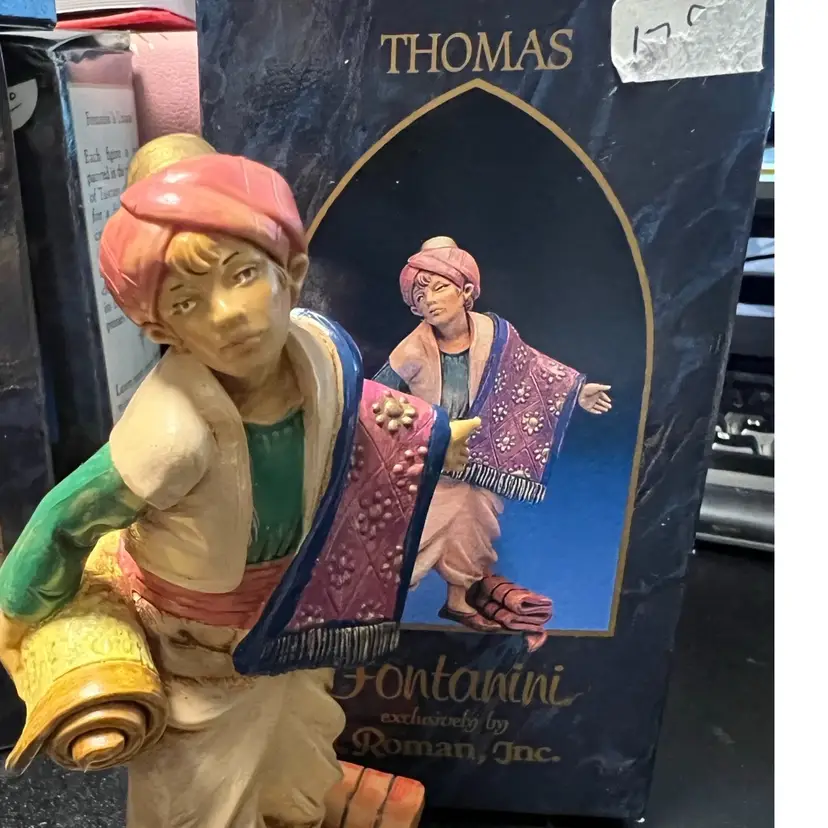 Thomas-Vintage Fontanini Heirloom Collection Religious/Nativity figure, hand-painted resin. Bagni di Lucca, Italy , Original Box