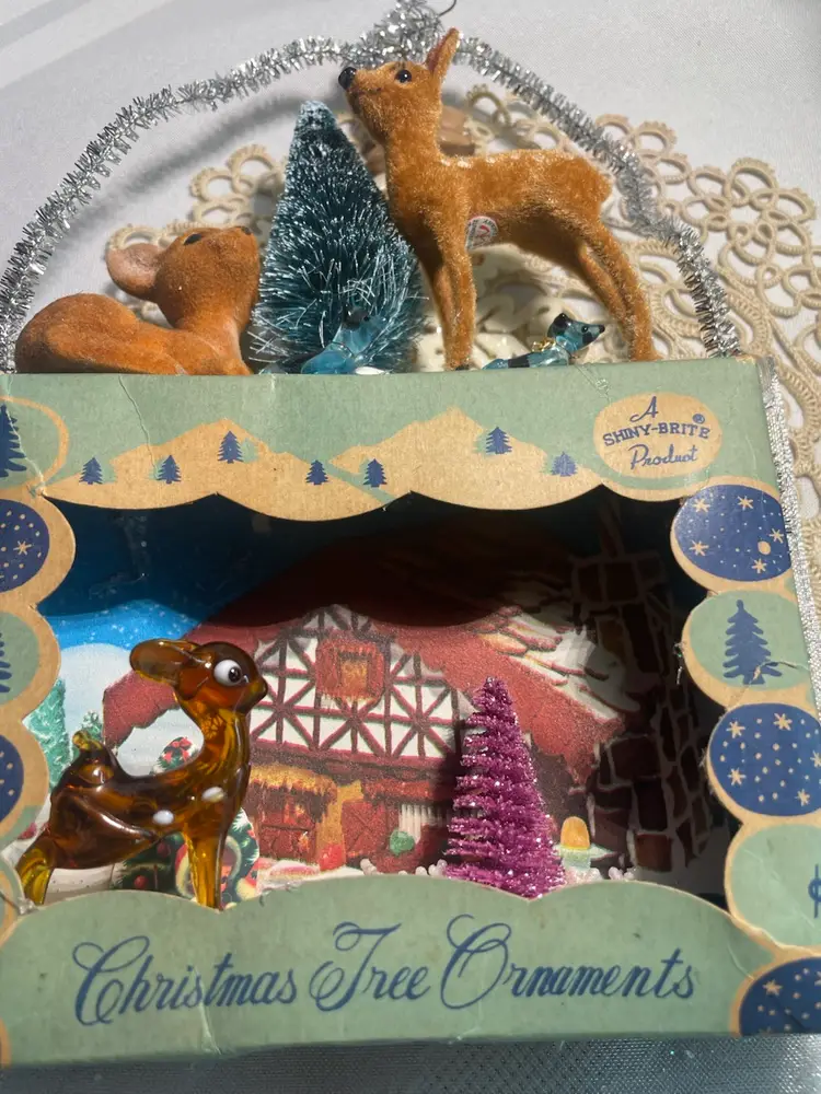 Shiny Brite Box Assemblage