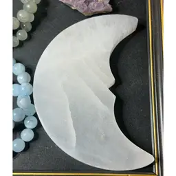 1 Selenite moon Carving Charging Plate Moon 🌙