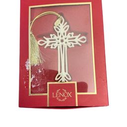 Lenox Snow Fantasies Cross Ornament