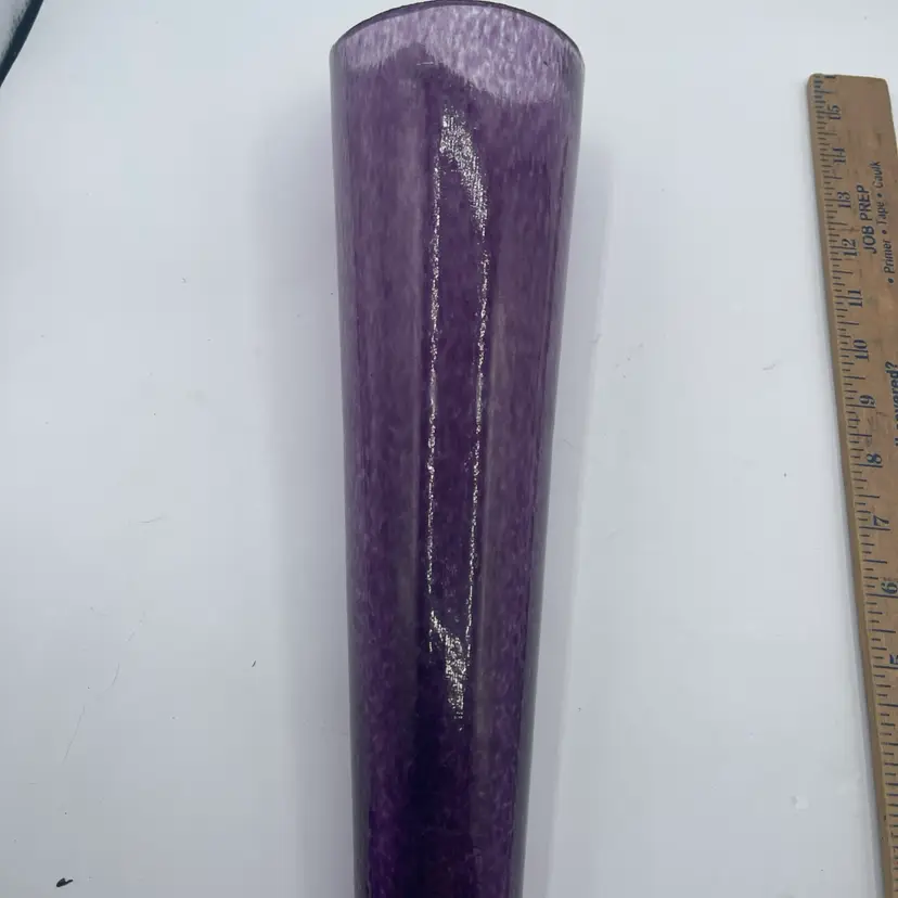 Purple Heart Glass Wall Pocket 16 Inches