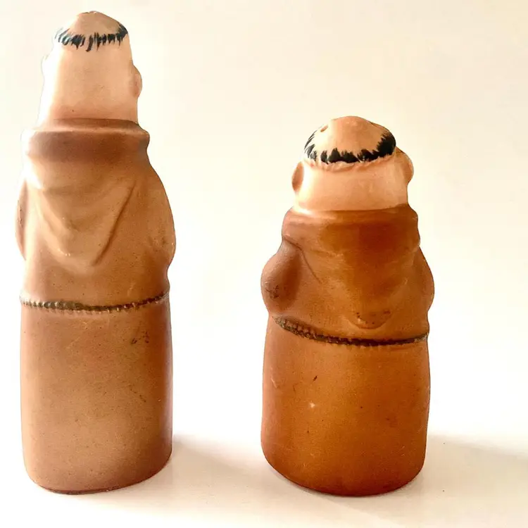 Vintage Monks Salt and Pepper Set Ceramic with Beer Steins