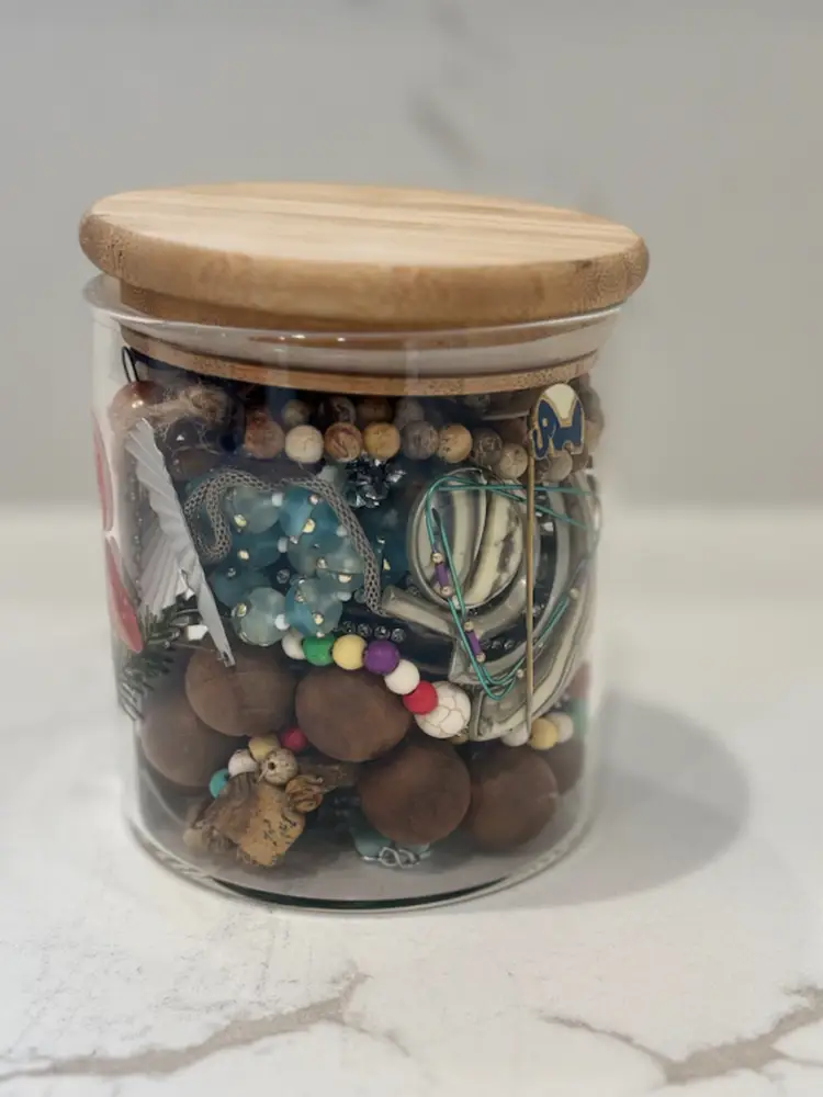 100TH LIVE THANK YOU: Glass Jar Filled With Costume Jewelry