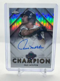 Paul Molitor 2025 Topps Chrome World Series Champion Auto /100 Toronto Blue Jays