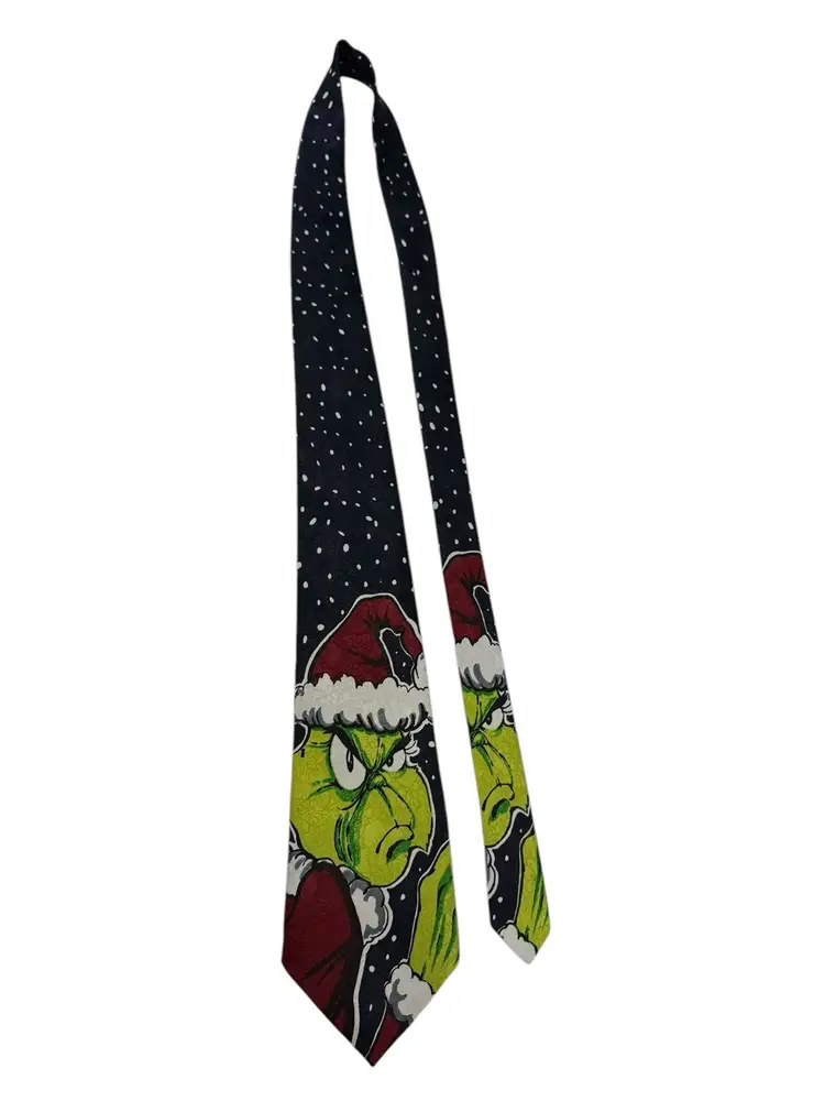 Izzard Dr Seuss How The Grinch Stole Christmas Cartoon Novelty Vintage Necktie