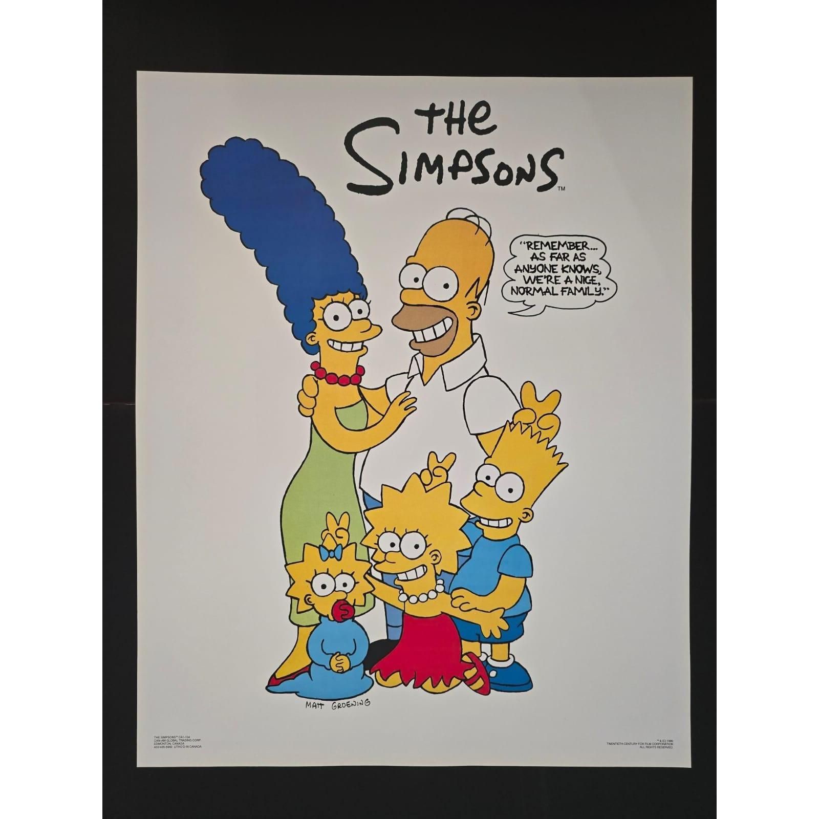 Vintage シンプソンズ ヴィンテージ ポスター The Simpsons The Simpsons Bart Simpson Vintage Television Cartoon Poster 24 x