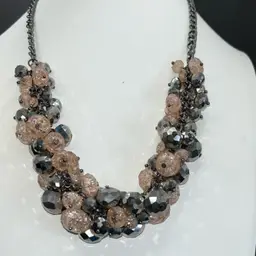 Simply Vera Wang Crystal Necklace, Gunmetal Grey 22” Long
