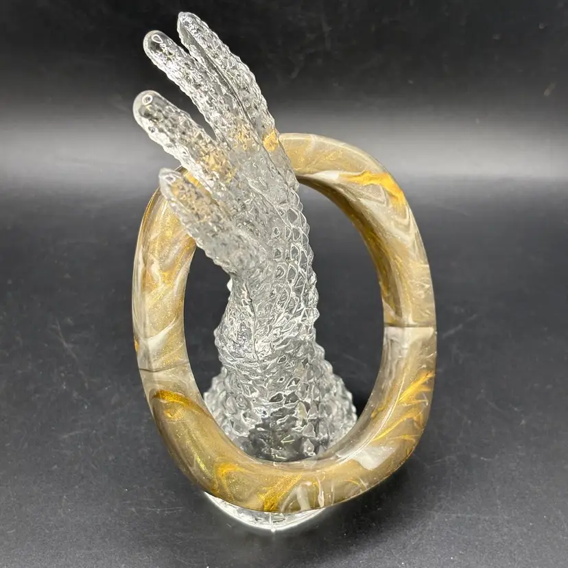 Oblong Swirl Bangle Bracelet