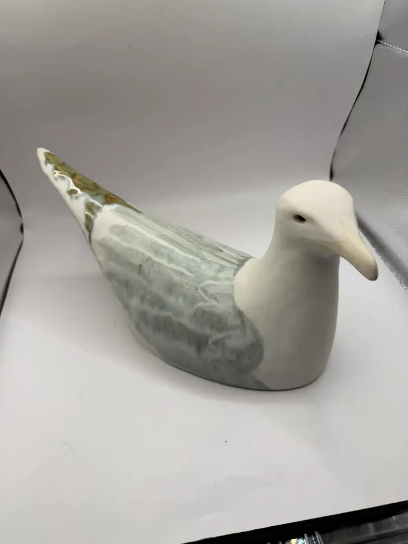 Andersen Design Studio Pottery Maine Lg 12” Seagull Figure Signed Matte Glaze