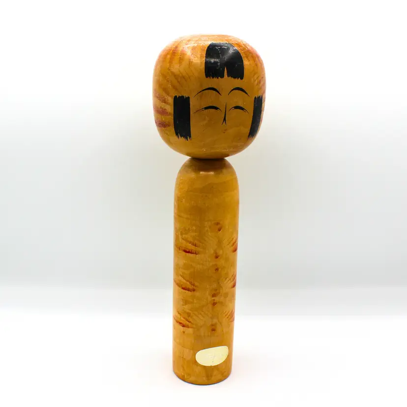 Vintage Japanese Kokeshi Doll 12” Handcrafted Wood Figurine Signed Hand Painted