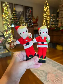 Lot Of 2 Japan Christmas Ornament Pixies