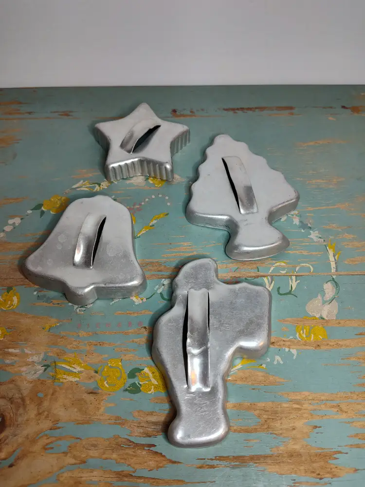 Vintage Aluminum Christmas Cookie Cutters