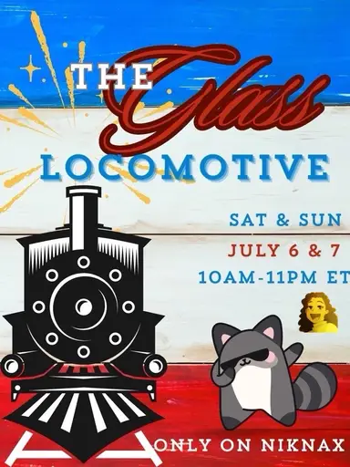 Glass Locomotive 🚂 Auntie Q's🚂