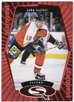 1998-99 UD Choice StarQuest Red #SQ15 John LeClair Philadelphia Flyers Hockey Card