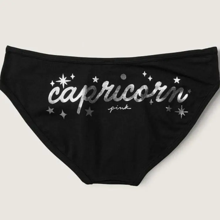 S-Victoria's Secret PINKCOTTON BIKINI UNDERWEAR Constellation✨️Capricorn  NWT
