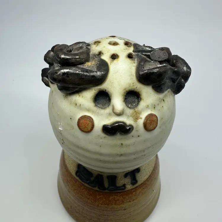 Handmade Pottery Girl Salt Shaker Single