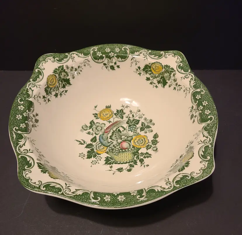 Vintage Ironstone Johnson Brothers Stoke-On-Trent-England Bird Of Paradise Serving Bowl