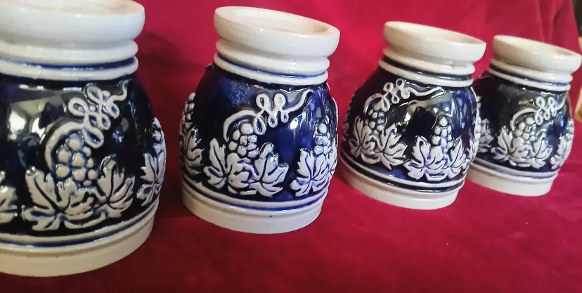 Vintage Zoller & Born German Stoneware Wine Glasses