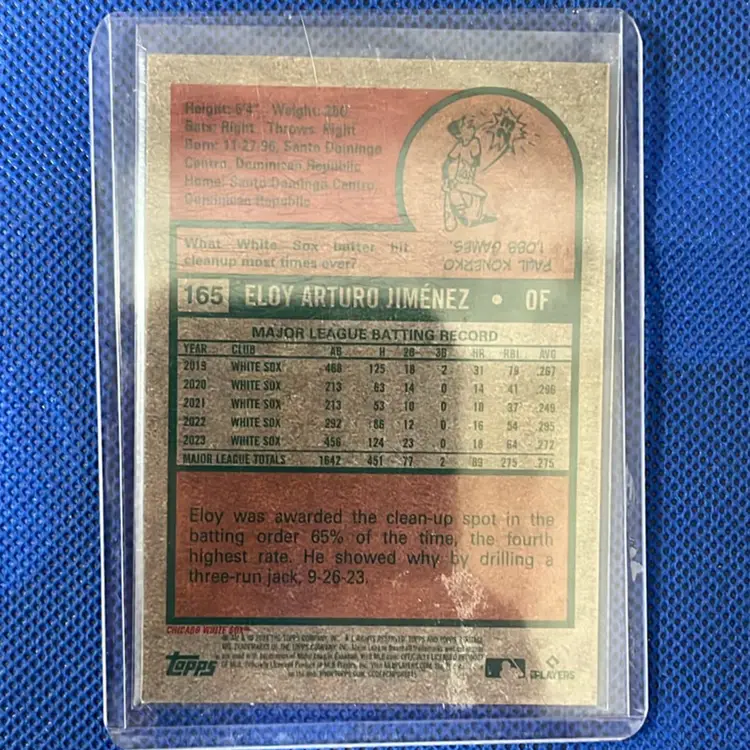 2024 Heritage Chrome Eloy Jimenez 165 Silver Refractor 002/225