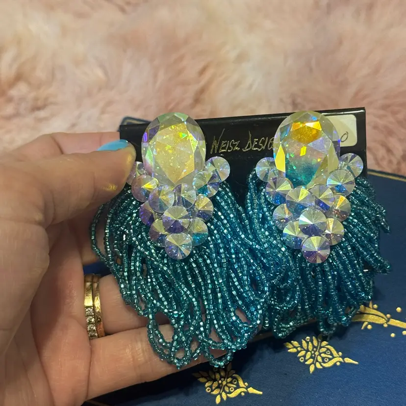 Vintage H Weisz Clip On Earrings