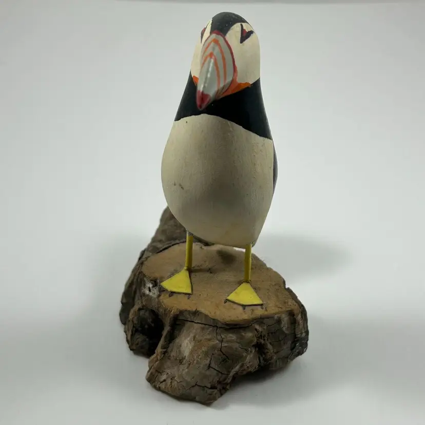 Resin Puffin Sitter Figurine Animal Figure Fratercula arctica